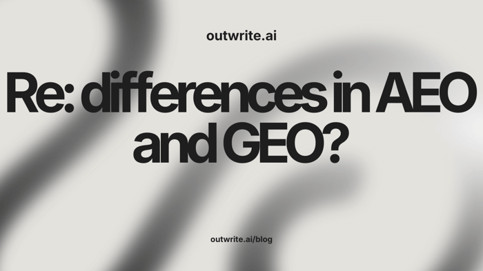 What are the key differences between AEO and GEO?