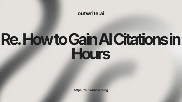 How to Gain AI Citations in Hours Not Months